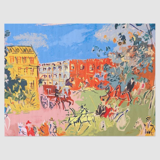 Jean Dufy Horsemen Tissue Paper (Front)