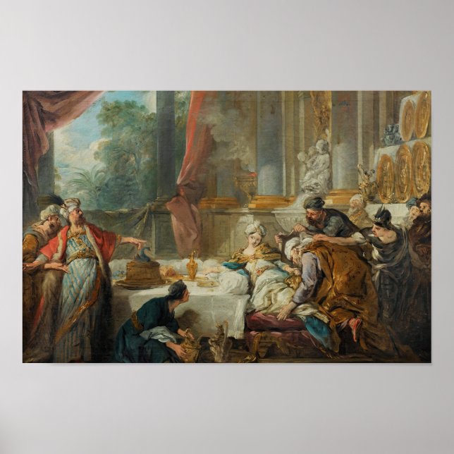 Jean-Francois de Troy - The Sentencing of Aman Poster (Front)