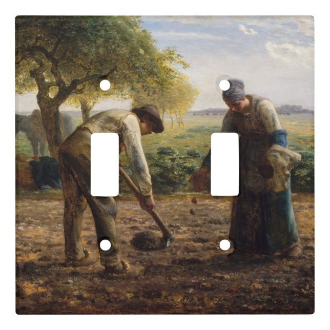 Jean-Francois Millet - Potato Planters Light Switch Cover (Front)