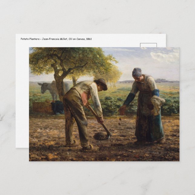 Jean-Francois Millet - Potato Planters Postcard (Front/Back)