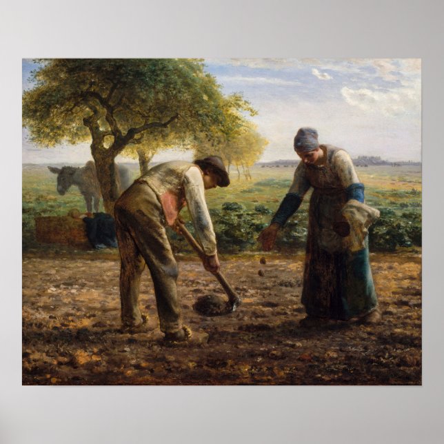 Jean-Francois Millet - Potato Planters Poster (Front)
