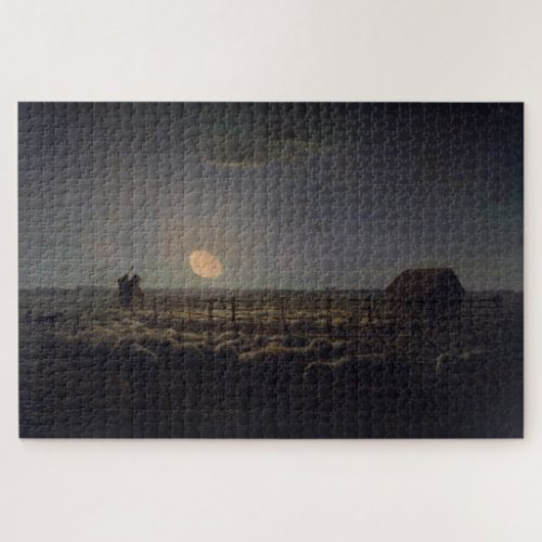 Jean_Francois Millet _ Sheepfold Moonlight 1860 Jigsaw Puzzle
