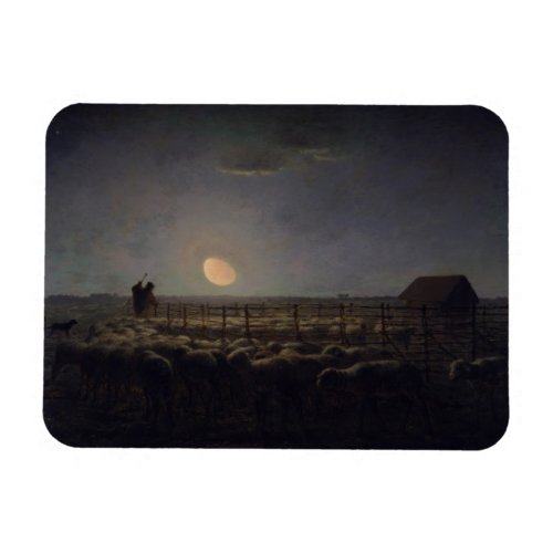 Jean_Francois Millet _ Sheepfold Moonlight 1860 Magnet