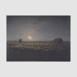 Jean-Francois Millet - Sheepfold, Moonlight 1860 Tissue Paper