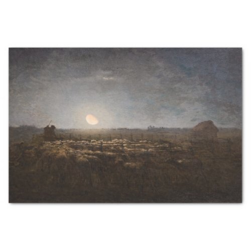 Jean_Francois Millet _ Sheepfold Moonlight 1872 Tissue Paper