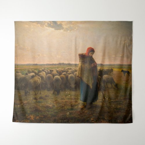 Jean_Francois Millet _ Shepherdess and Flock 1863 Tapestry