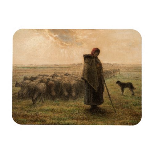 Jean_Francois Millet _ Shepherdess and Flock 1865 Magnet