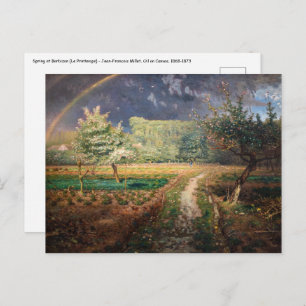 Jean-Francois Millet - Spring at Barbizon Postcard