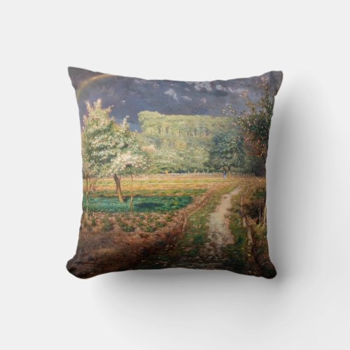 Jean_Francois Millet _ Spring at Barbizon Throw Pillow