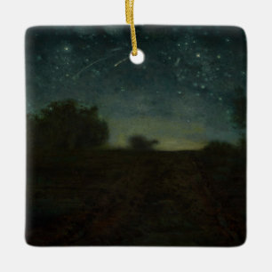 Jean-Francois Millet - Starry Night Ceramic Ornament