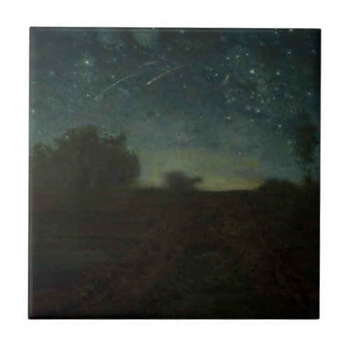 Jean_Francois Millet _ Starry Night Ceramic Tile