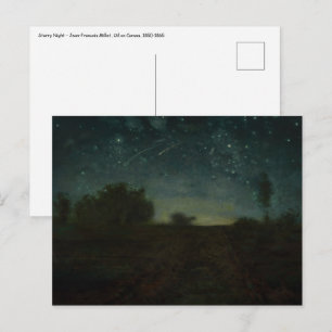 Jean-Francois Millet - Starry Night Postcard