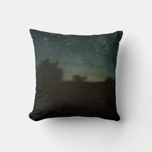 Jean_Francois Millet _ Starry Night Throw Pillow