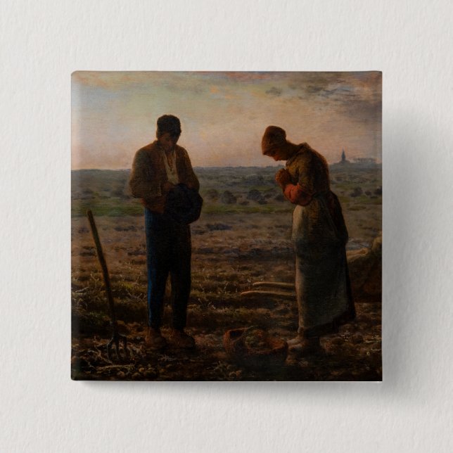 Jean-Francois Millet - The Angelus Button (Front)