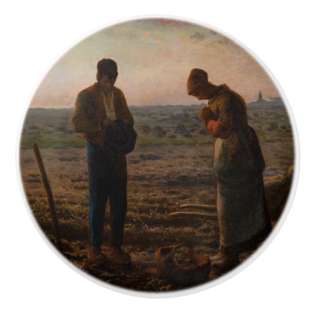 Jean-Francois Millet - The Angelus Ceramic Knob (Front)