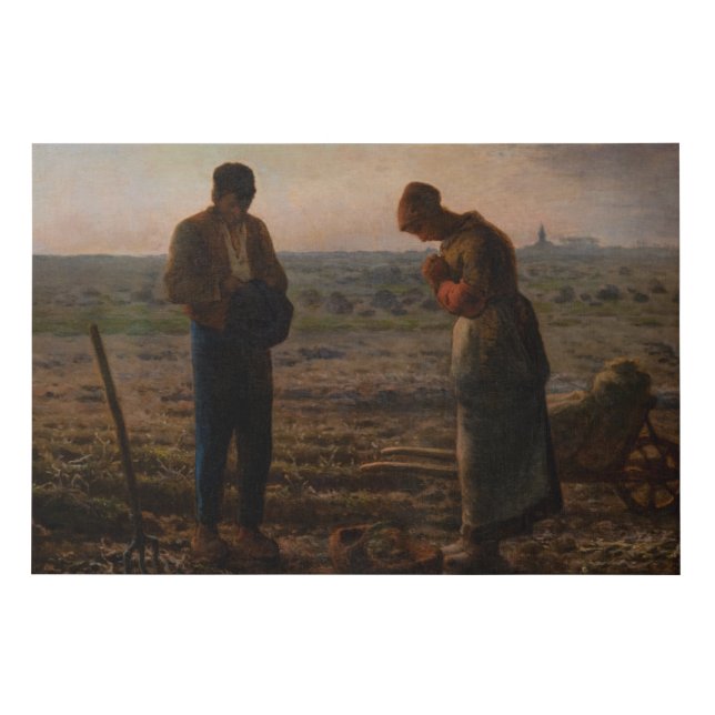 Jean-Francois Millet - The Angelus Faux Canvas Print (Front)
