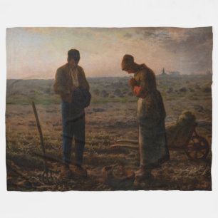 Jean-Francois Millet - The Angelus Fleece Blanket