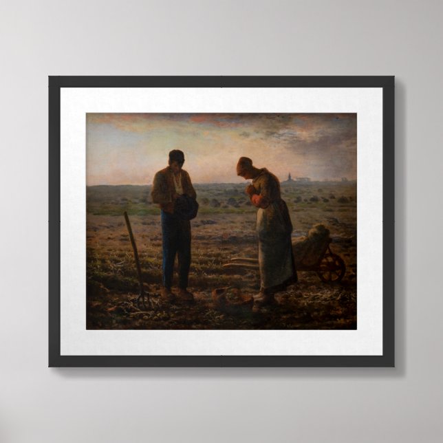 Jean-Francois Millet - The Angelus Framed Art (Framed Front)