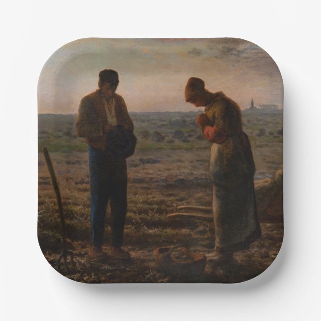 Jean-Francois Millet - The Angelus Paper Plates (Front)