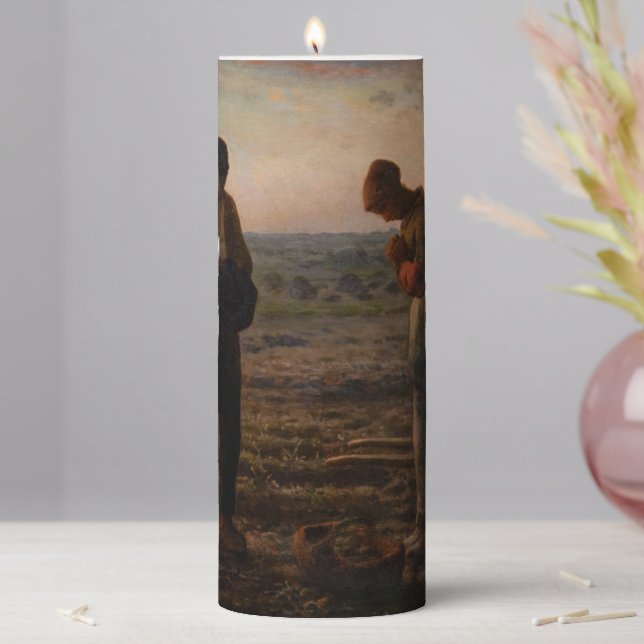 Jean-Francois Millet - The Angelus Pillar Candle (In Situ)