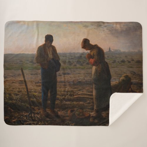 Jean_Francois Millet _ The Angelus Sherpa Blanket