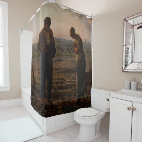 Jean_Francois Millet _ The Angelus Shower Curtain