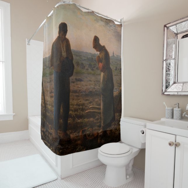 Jean-Francois Millet - The Angelus Shower Curtain (In Situ)