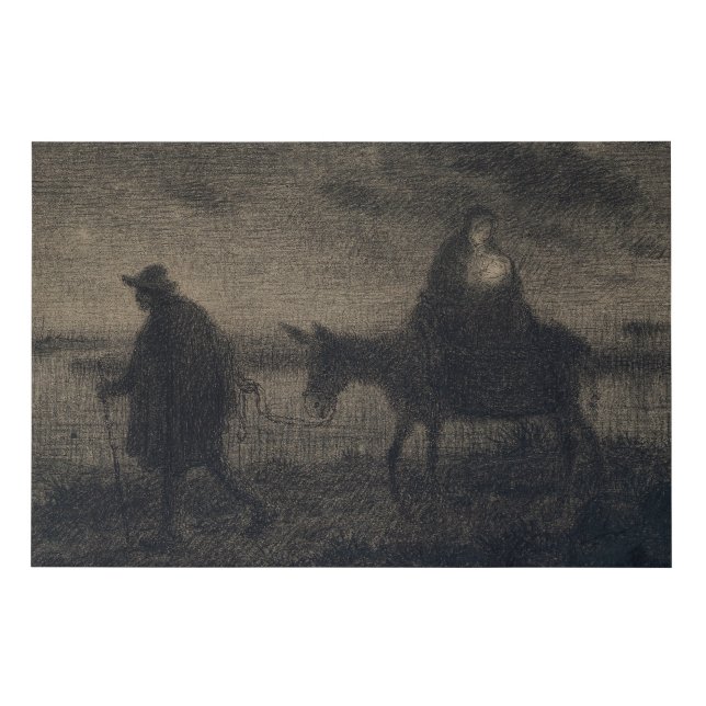 Jean-Francois Millet - The Flight Into Egypt Faux Canvas Print (Front)