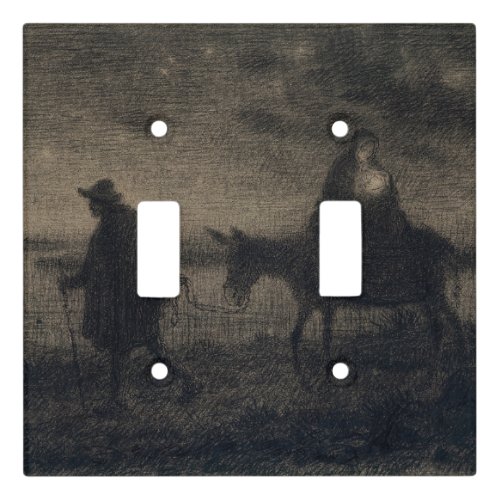Jean_Francois Millet _ The Flight Into Egypt Light Switch Cover