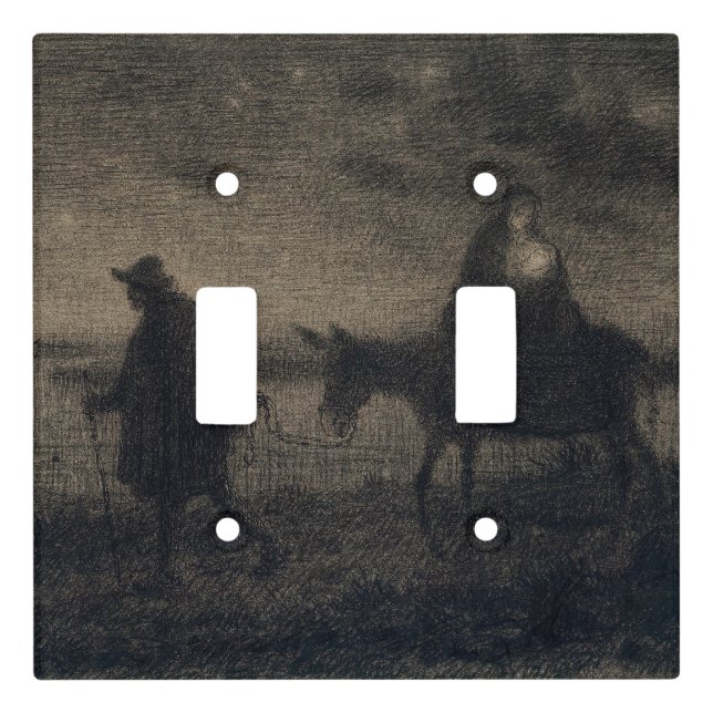 Jean-Francois Millet - The Flight Into Egypt Light Switch Cover (Front)