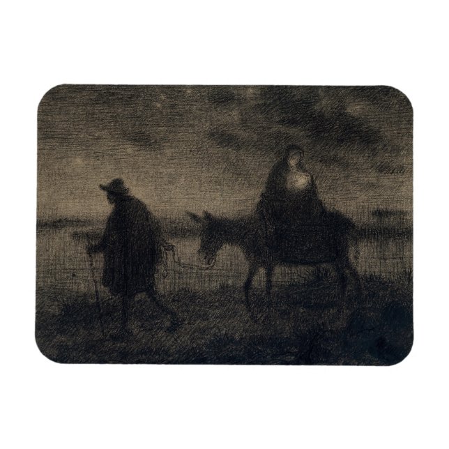 Jean-Francois Millet - The Flight Into Egypt Magnet (Horizontal)