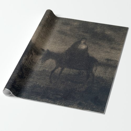 Jean_Francois Millet _ The Flight Into Egypt Wrapping Paper
