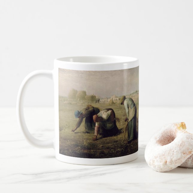 Jean-François Millet, “ The Gleaners ” Coffee Mug (With Donut)