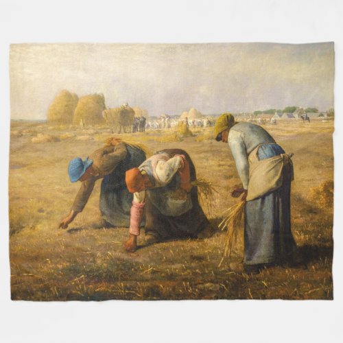 Jean_Francois Millet _ The Gleaners Fleece Blanket