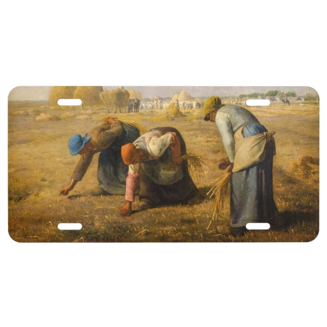Jean-Francois Millet - The Gleaners License Plate (Front)