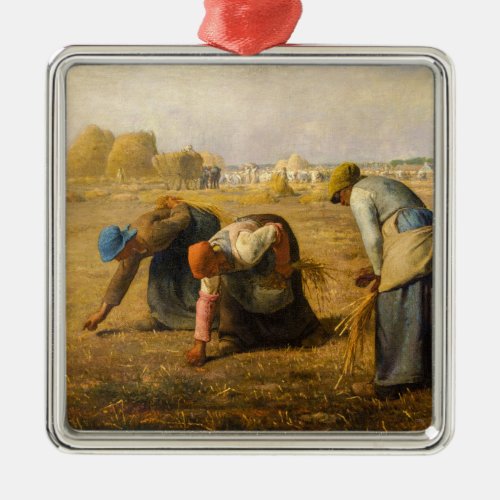 Jean_Francois Millet _ The Gleaners Metal Ornament