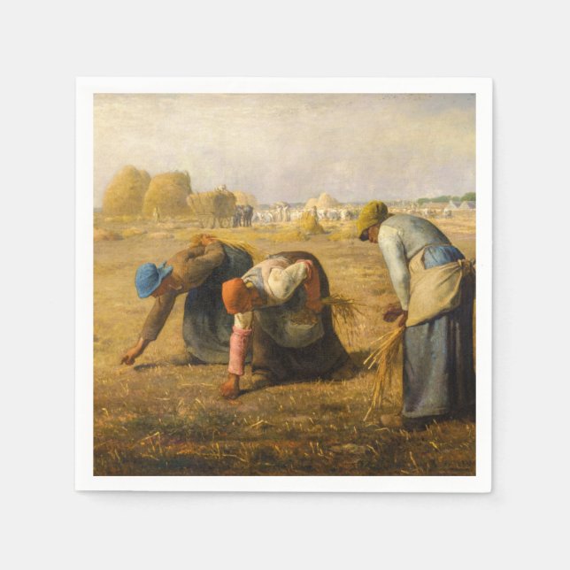 Jean-Francois Millet - The Gleaners Napkins (Front)