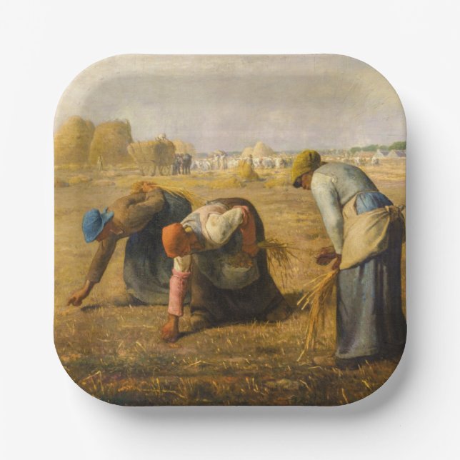 Jean-Francois Millet - The Gleaners Paper Plates (Front)