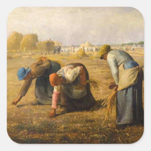 Jean_Francois Millet _ The Gleaners Square Sticker