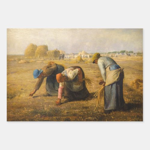 Jean_Francois Millet _ The Gleaners Wrapping Paper Sheets