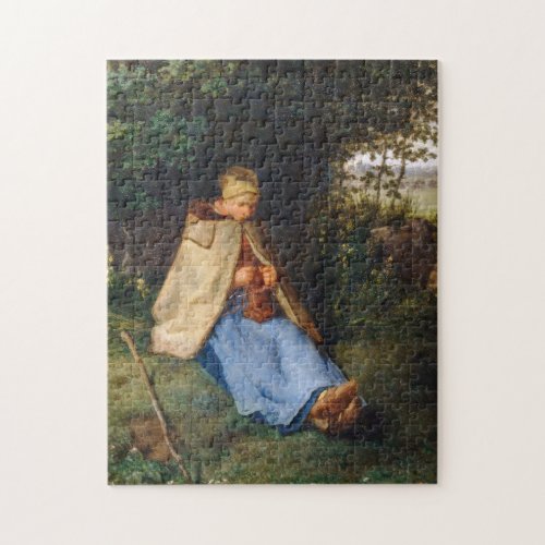 Jean_Francois Millet _ The Knitter Jigsaw Puzzle