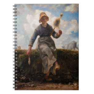 Jean-Francois Millet - The Spinner Girl Notebook