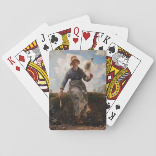 Jean_Francois Millet _ The Spinner Girl Poker Cards