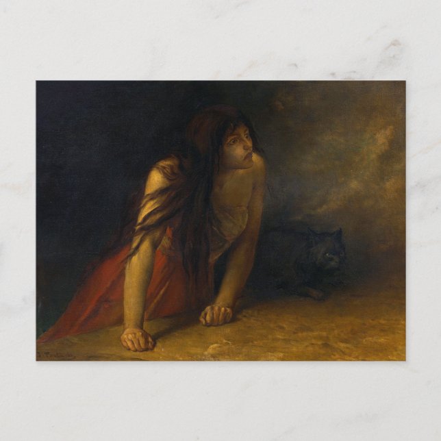 Jean-Francois Portaels The Witch Art Postcard (Front)