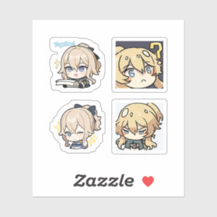 Jean Genshin Impact 4 Pack Sticker Sheet