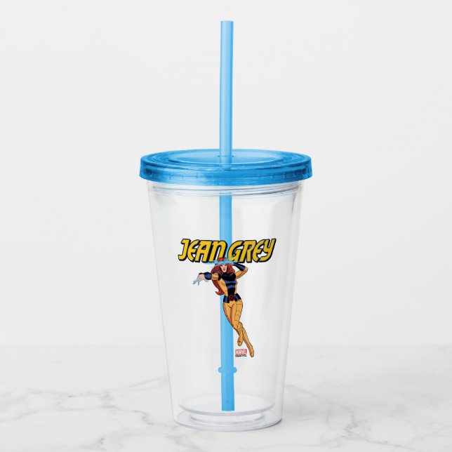 Jean Grey Character Pose Acrylic Tumbler (Front)