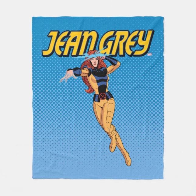 Jean Grey Character Pose Fleece Blanket (Front)