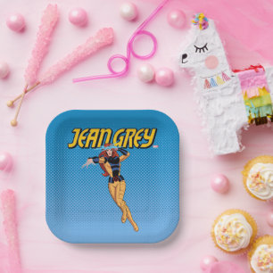Jean Grey Character Pose Paper Plates