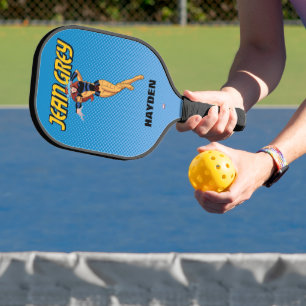 Jean Grey Character Pose Pickleball Paddle