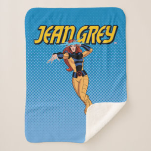 Jean Grey Character Pose Sherpa Blanket